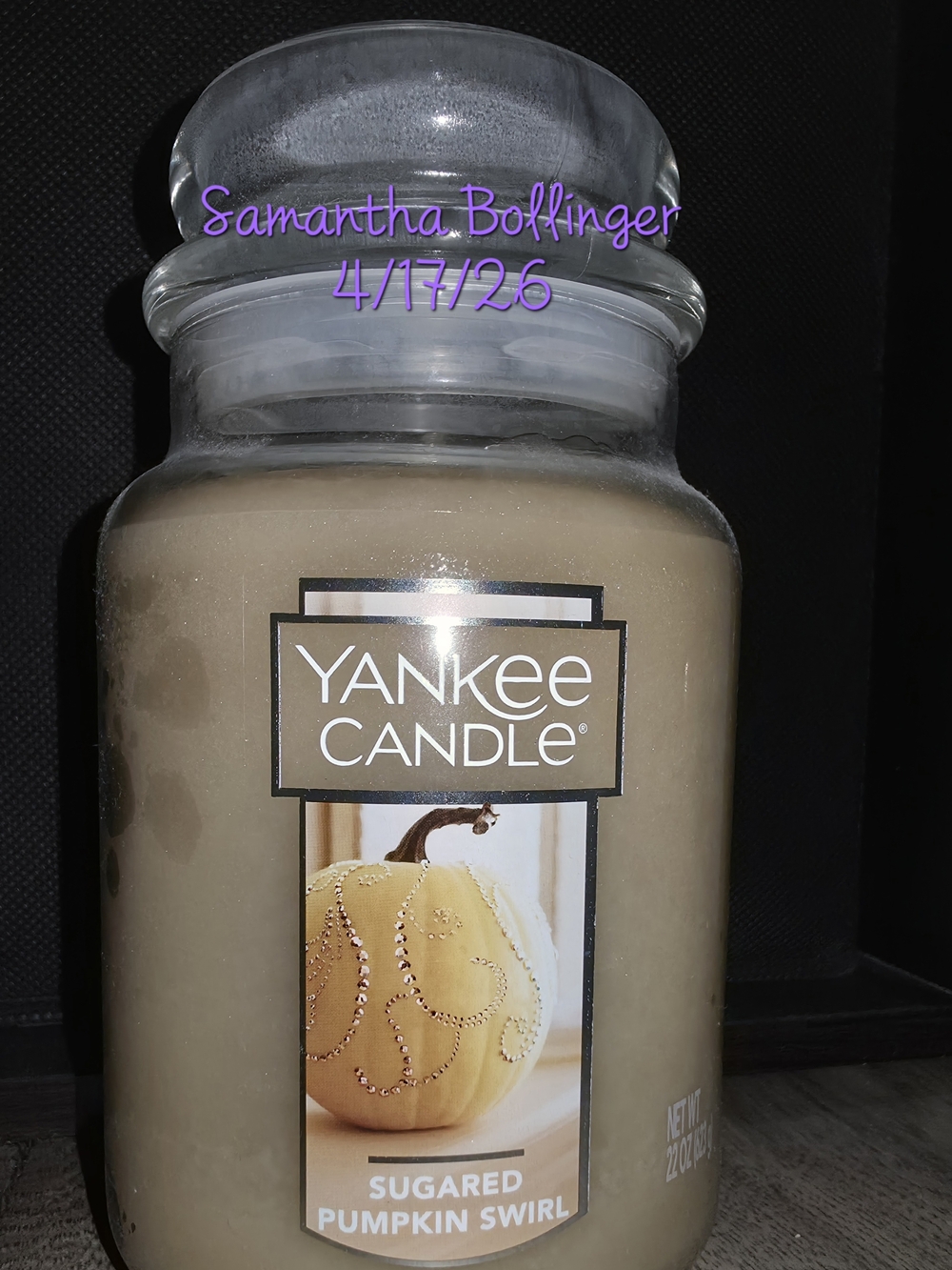 Yankee Candle Sugared Pumpkin Swirl Large Jar Candle